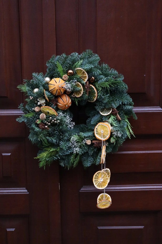 Karácsonyi Koszorú Nemes Jelenfából, 40 cm-es koszorú, Karácsony