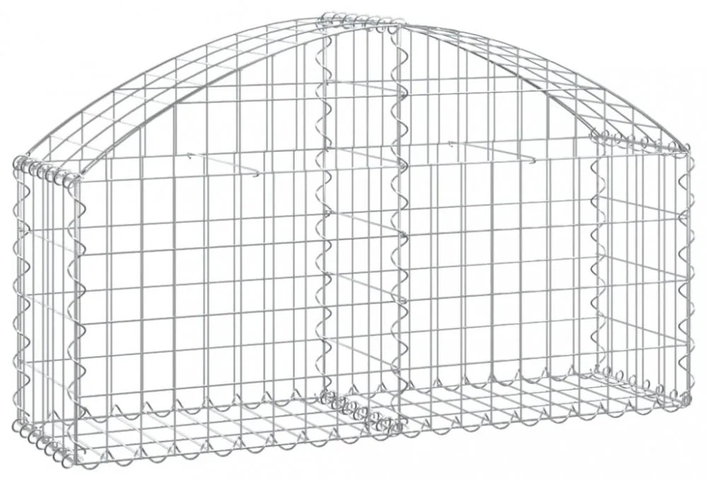 íves horganyzott vas gabion kosár 100x30x40/60 cm