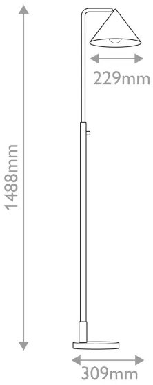 Alora Mood ALM-REMYCK-FL-GD - Állólámpa REMYCK 1xE27/60W/230V aranyszínű