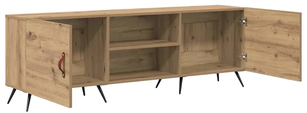 TV szekrény kézműves tölgy 150 x 30 x 50 cm Faanyag