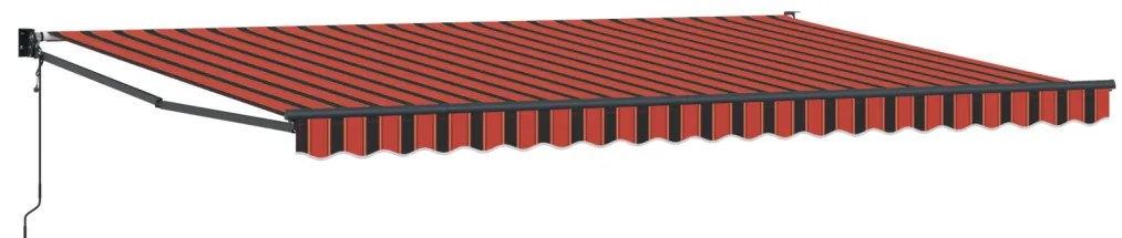 Automatikus Behúzható Napellenző Narancs és Barna 500x300 cm