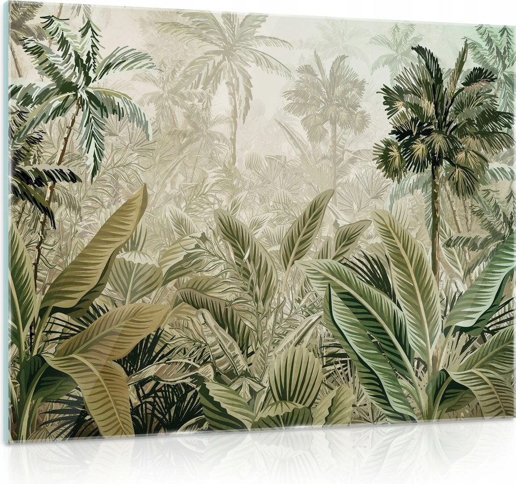 Üvegfestmény Dzsungel Nappaliba 80x60