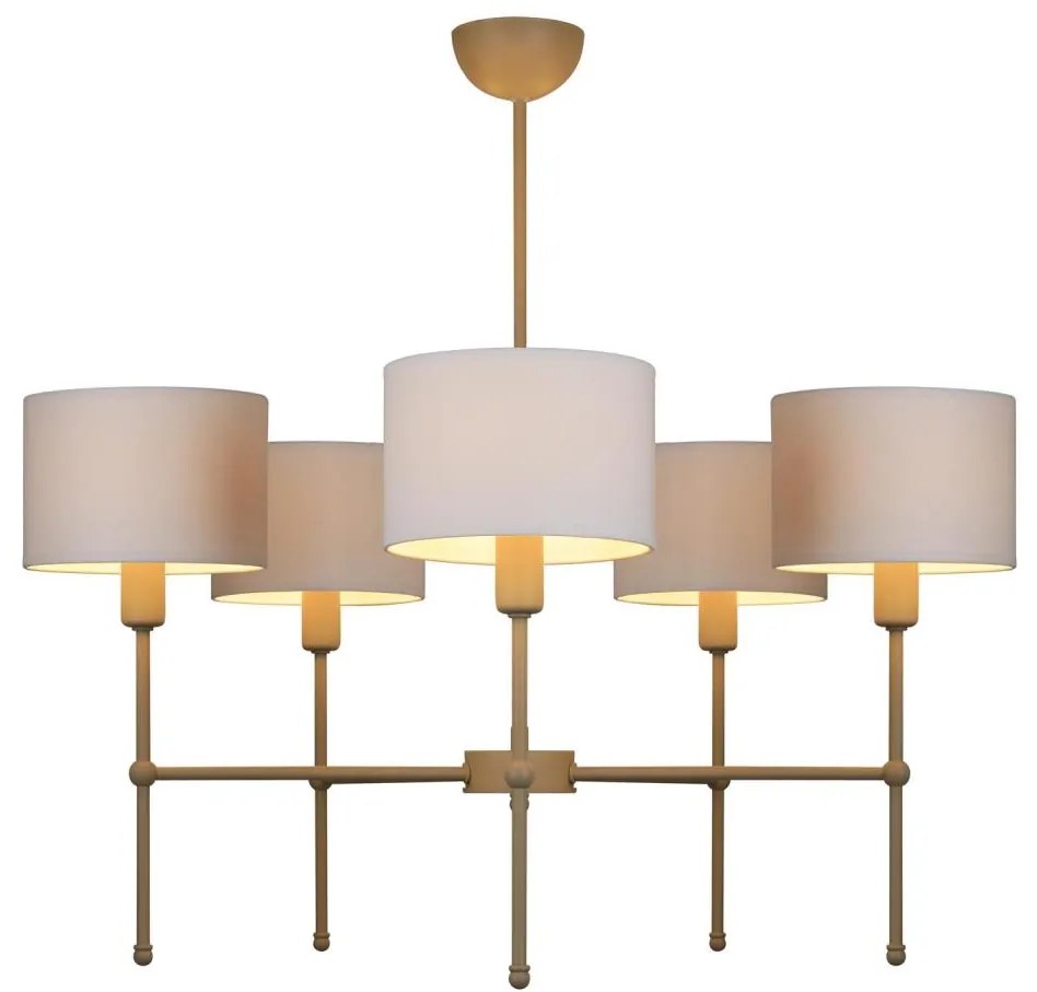 MADELA rúddal szerelt csillár 5xE14/40W/230V fehér/bézs