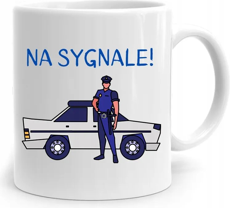 Rendőrnős Bögre A Jelzésen! fényképes nyomattal