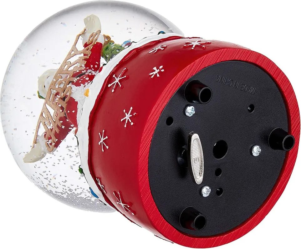 X-MAS zenélő hógömb, 'Merry Christmas' Ø10cm