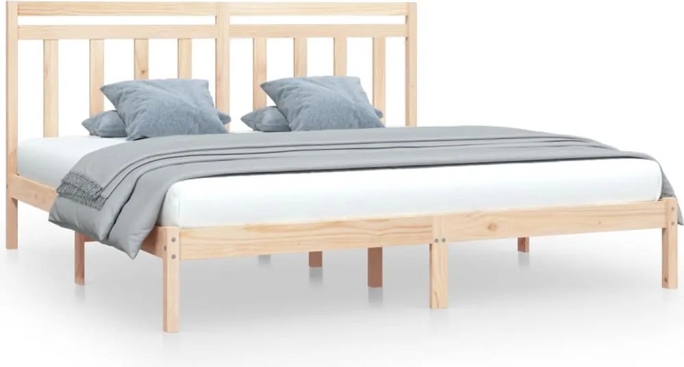 vidaXL tömör fa ágykeret 200 x 200 cm