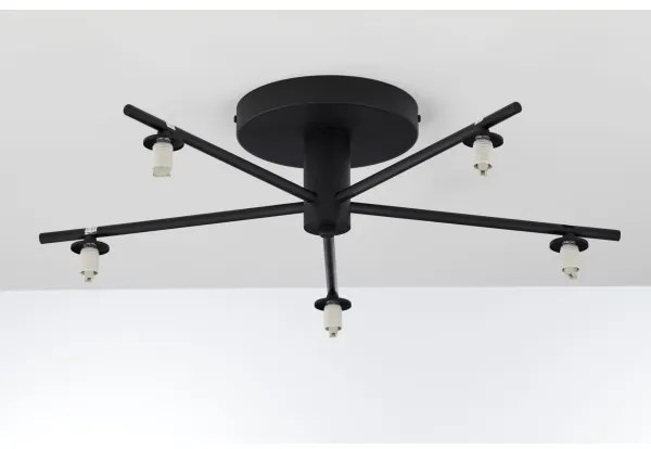 Jupiter 2048 - Felületre szerelhető csillár PRATO 5xG9/14W/230V fekete/füstszürke