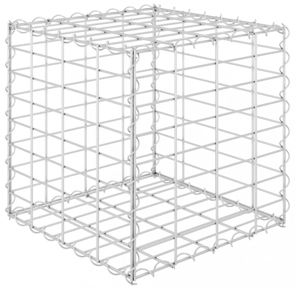 kocka alakú acélhuzal gabion magaságyás 40 x 40 x 40 cm
