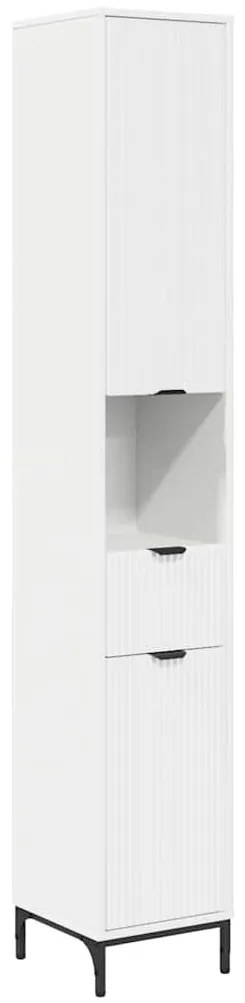 Fürdőszoba bútor szett fiókkal tárolóval Fehér Műanyag fa, fém