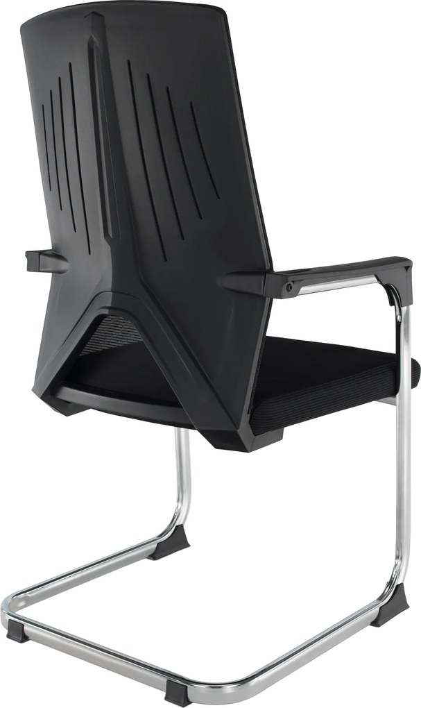 Tárgyalószék, fekete, RAVIL