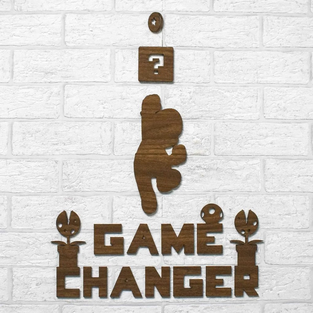 Falra szerelhető felirat - Game Changer és Super Mario