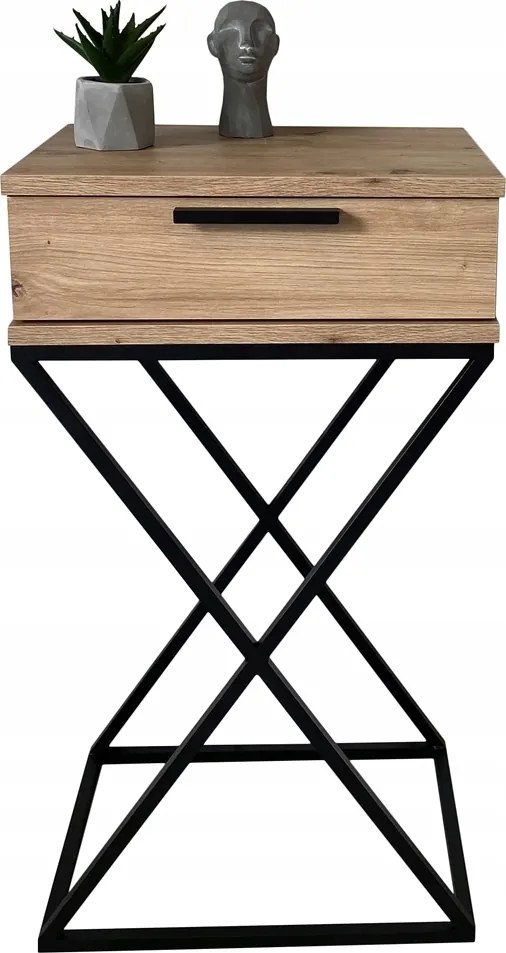 Konzol West Előszoba Loft Tölgy Artisan