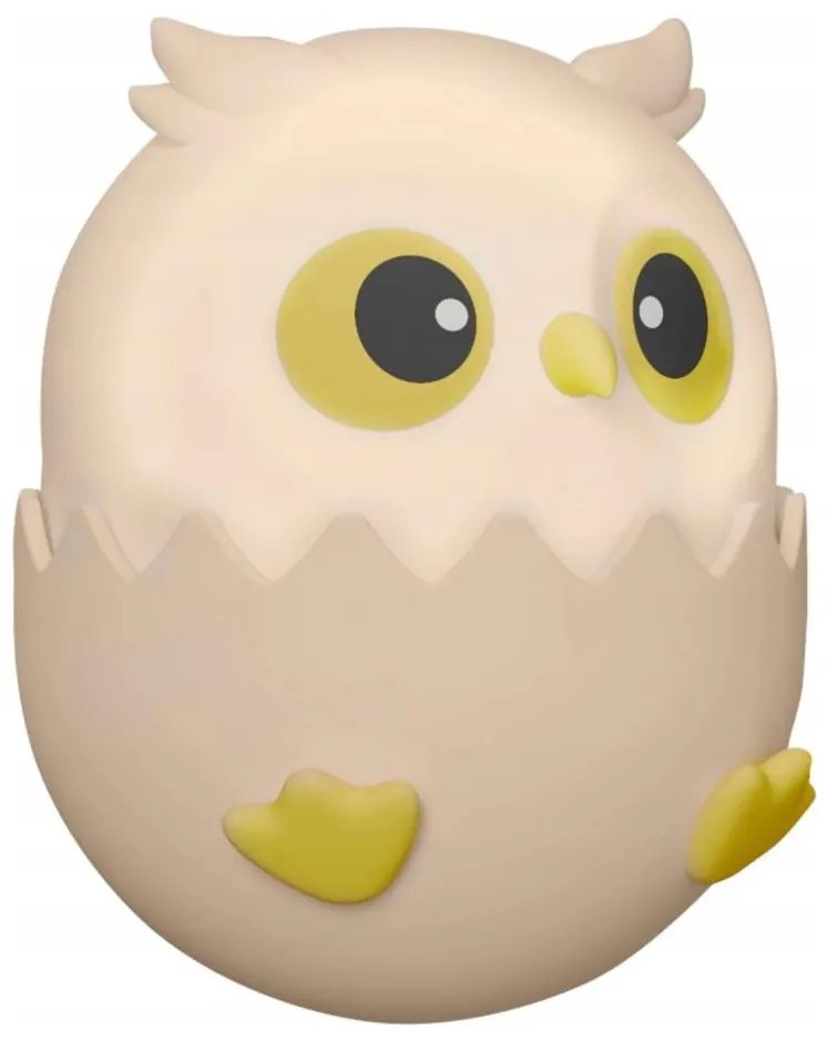 LED RGBW Dimmelhető gyermek érintős lámpa LED/1W/5V USB 1200 mAh bagoly rózsaszín