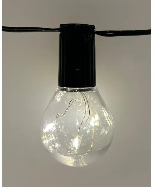 LED kültéri dekorációs fényfüzér 20xLED/0,075W/230V 5,8 m IP44 fekete