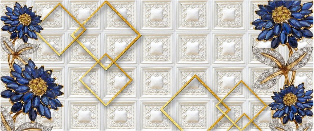 Kép - Gyémántvirágok (120x50 cm)