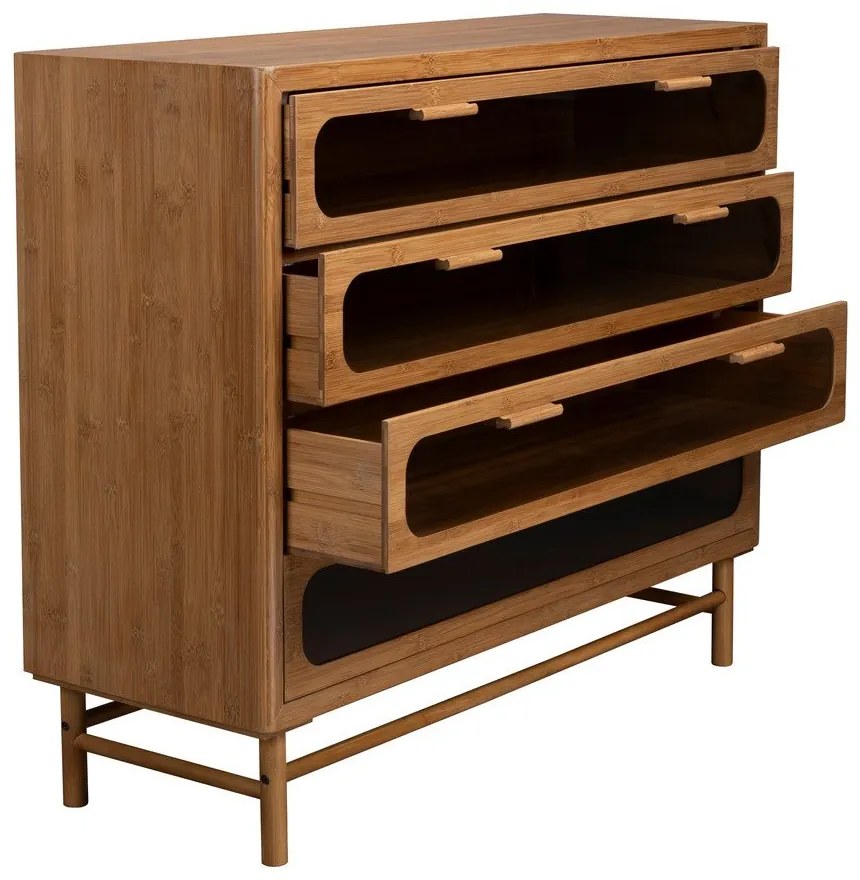 Natúr színű bambusz komód 105x88x38 cm Caroun – Dutchbone