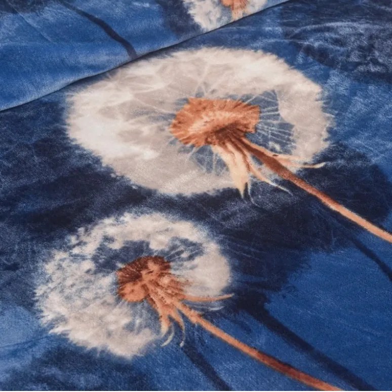 Fehér pitypang mikroplüss ágyneműhuzat 200x140cm+90x70cm TiaHome