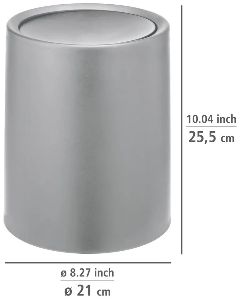 Szürke műanyag szemetes 6 l Atri – Wenko