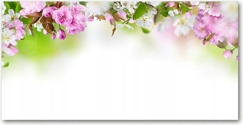 Konyhai panel Tavaszi virágok 140x70 cm Ragasztó