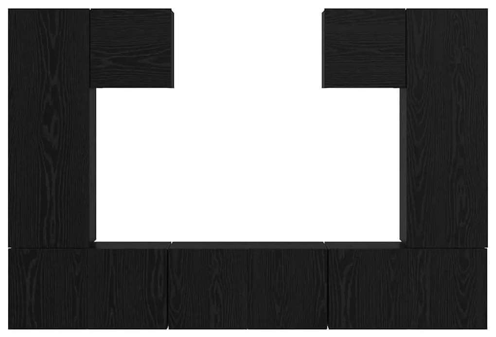 TV szekrény garnitúra 7 pcs Musta tammi 180 x 30 x 120 cm