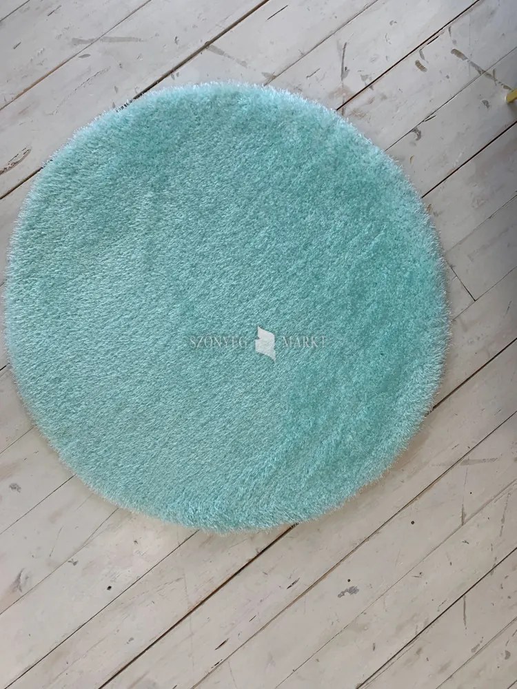 Puffy shaggy kerek szőnyeg Babakék (Blue) 100x100