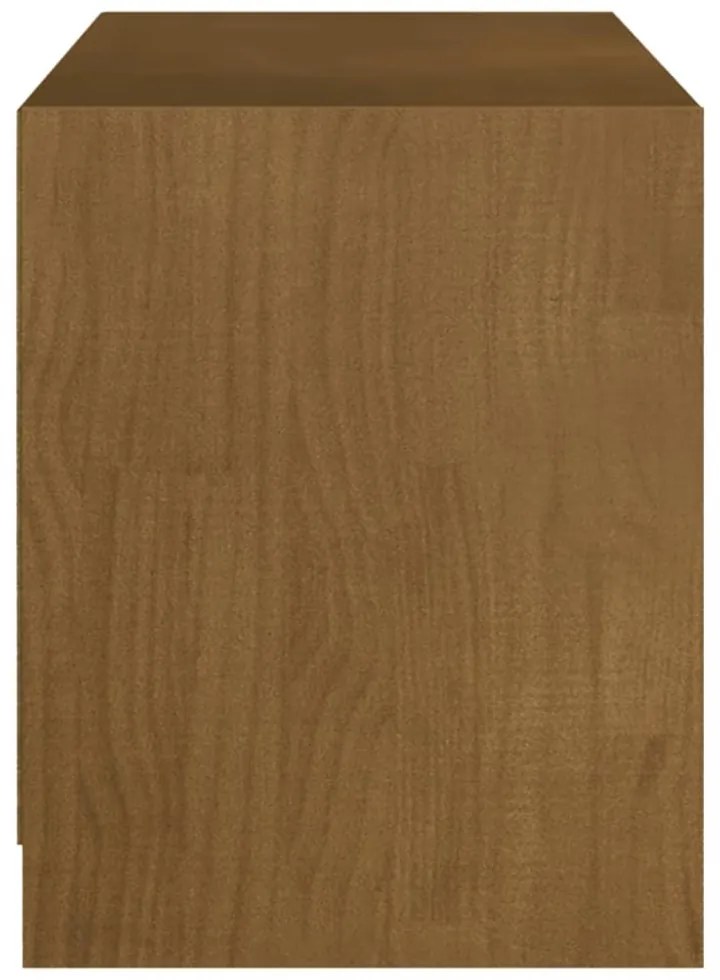 mézbarna tömör fenyőfa TV-szekrény 104 x 33 x 41 cm
