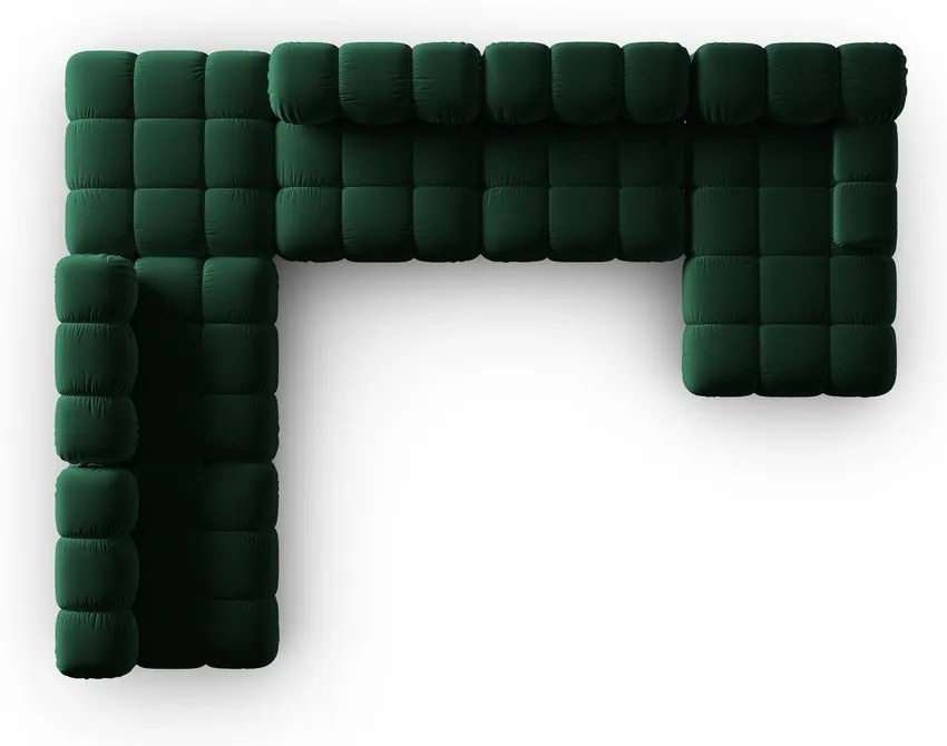 Zöld bársony kanapé 379 cm Bellis – Micadoni Home