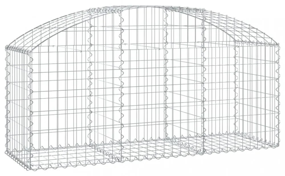 íves horganyzott vas gabion kosár 150x50x60/80 cm