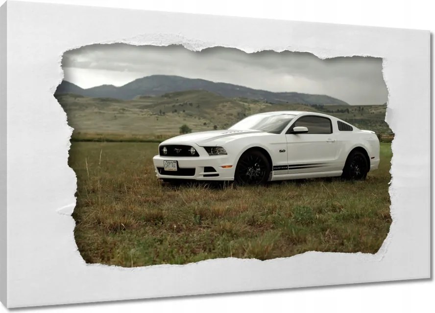 Vászonkép 60x40 Fehér Ford Mustang