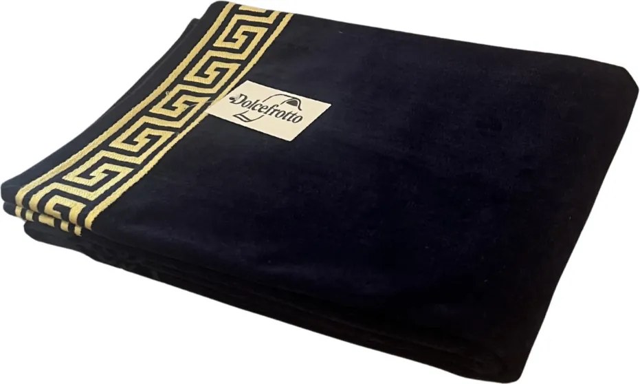 Poseidon sötétkék strandtörölköző