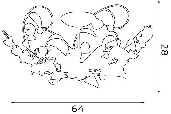 Csillár ROSE 3xE14/60W/230V