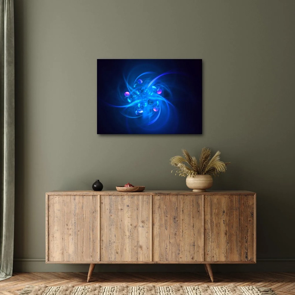 Modern kép kék absztrakció (70x50 cm)