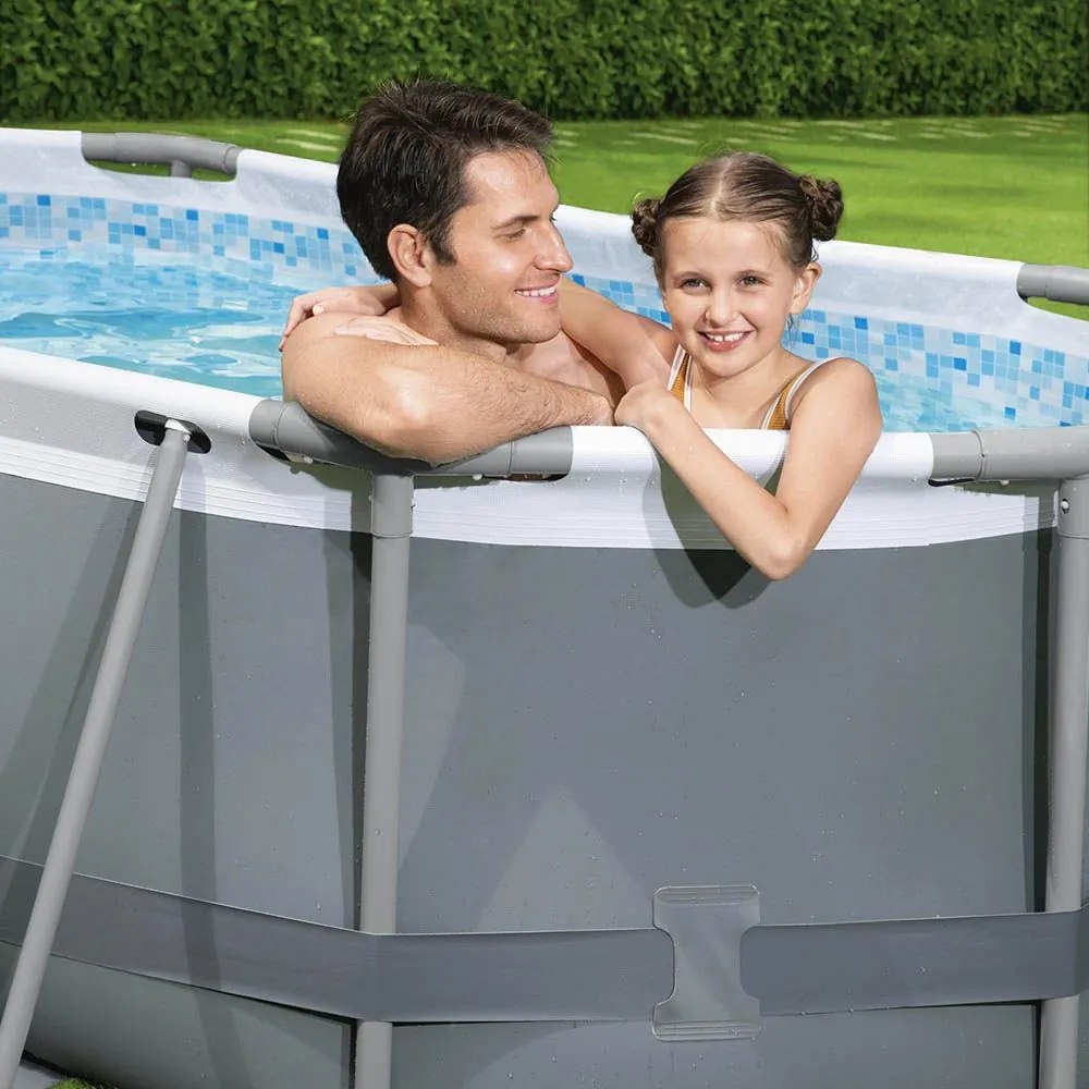 VANILLA Ovális fémvázas medence szett 305x200x84 cm