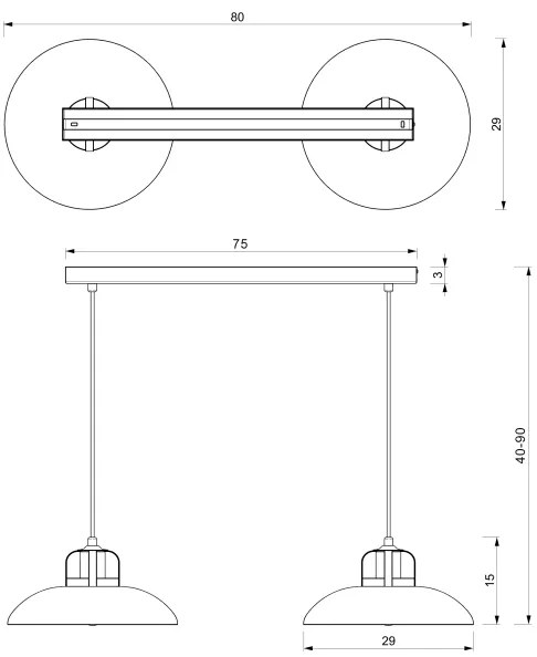 Brilagi - LED Csillár zsinóron FLAMENGO 2xE27/60W/230V zöld