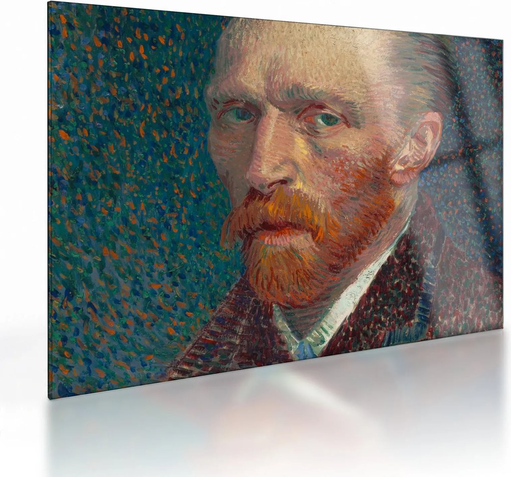 Üveg kép -  Vincent van Gogh, Self-Portrait, reprodukciók (70x50 cm)
