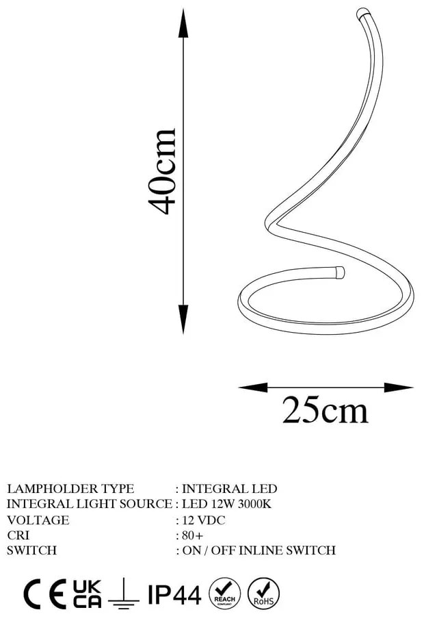 Aranyszínű LED asztali lámpa (magasság 40 cm) Yay – Opviq lights