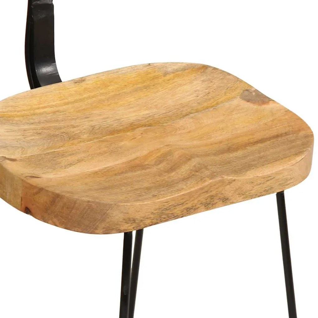 vidaXL Bárszékek 2 db 49x43x79 cm tömör fa Mango