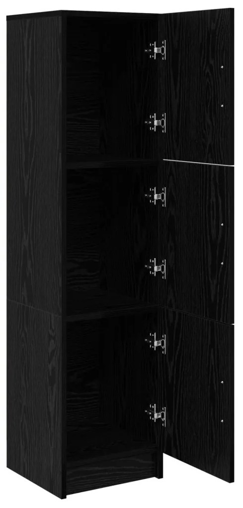 Magas Tároló Musta tammi 31,5 x 32 x 124 cm Faanyag