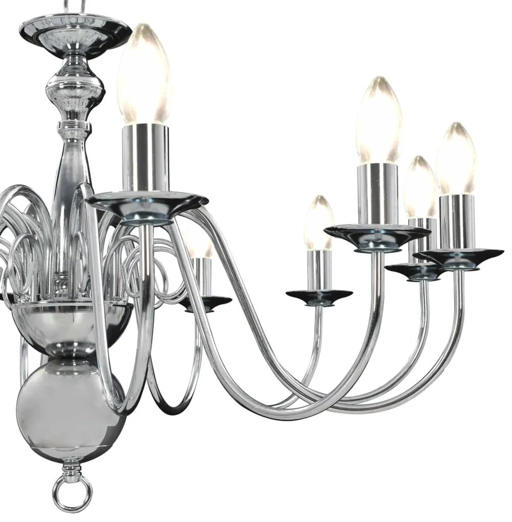 ezüstszínű csillár 12 db E14 izzófoglalattal