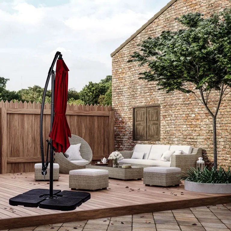 STILISTA  Napernyőtalp 48 x 48 x 7,5 cm fekete