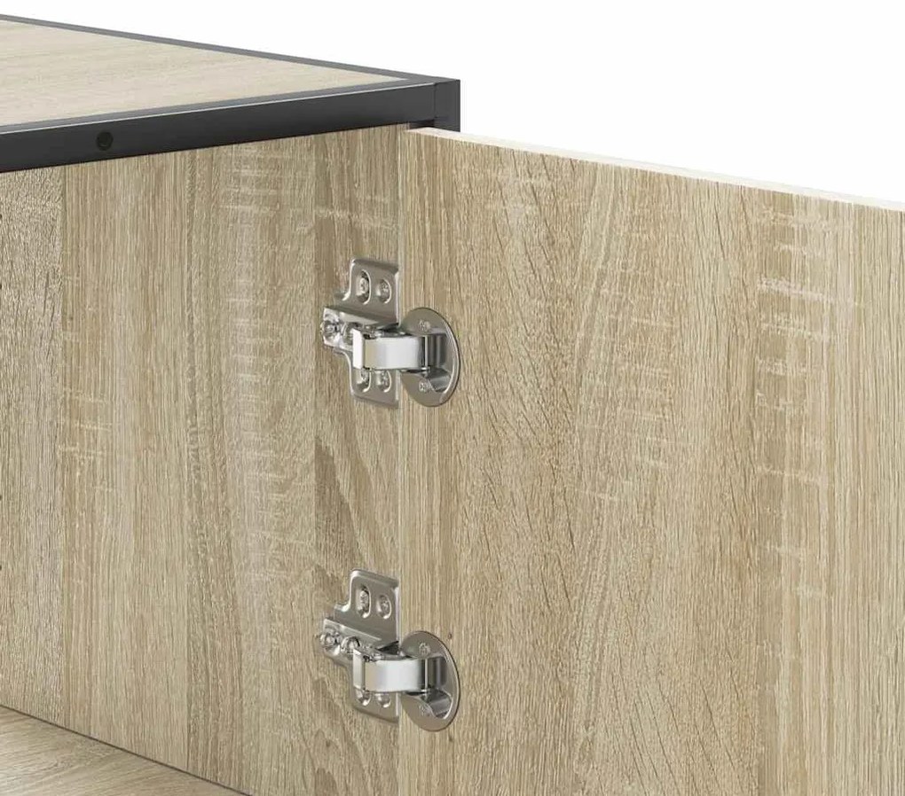 Highboard sonoma tölgy 68x35x106,5 cm gépelt fa és fém
