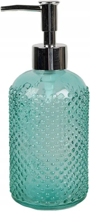 Türkiz üveg szappantartó pumpával II 400 ml