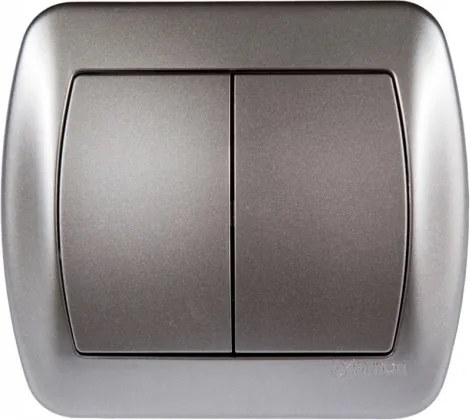 Dupla falsík alatti kapcsoló Simon Akord ezüst AW5L/29