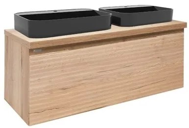 Naturel Savona Fürdőszobaszekrény mosdóval 118x43x44,8 cm halifax tölgy matt SAVONA120DHDUB