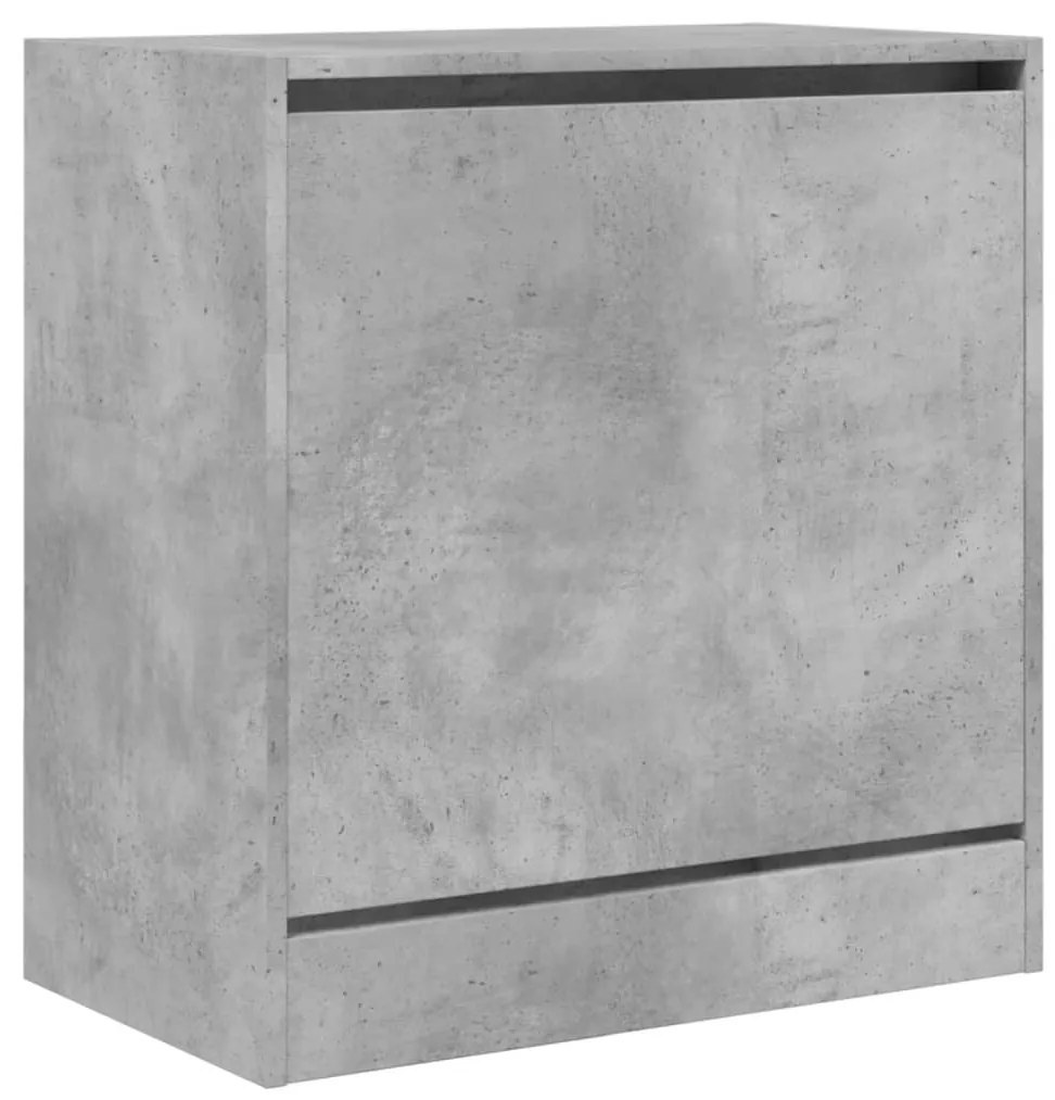 betonszürke szerelt fa cipőszekrény 60 x 34 x 63,5 cm