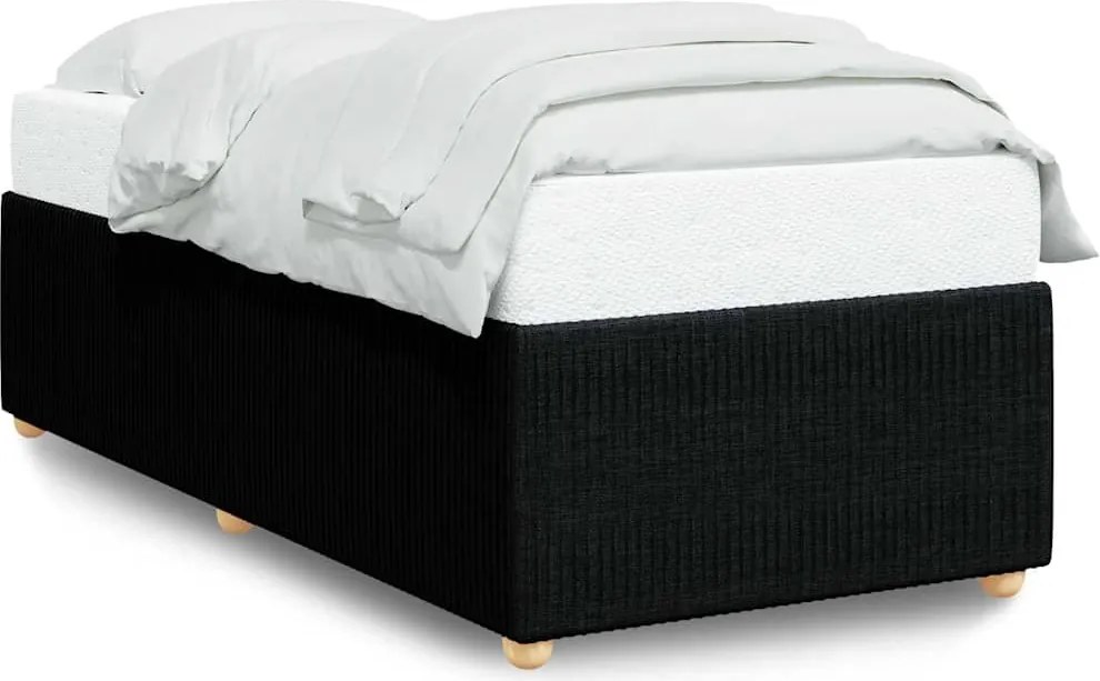 vidaXL ágykeret matrac nélkül fekete 90x200 cm szövet