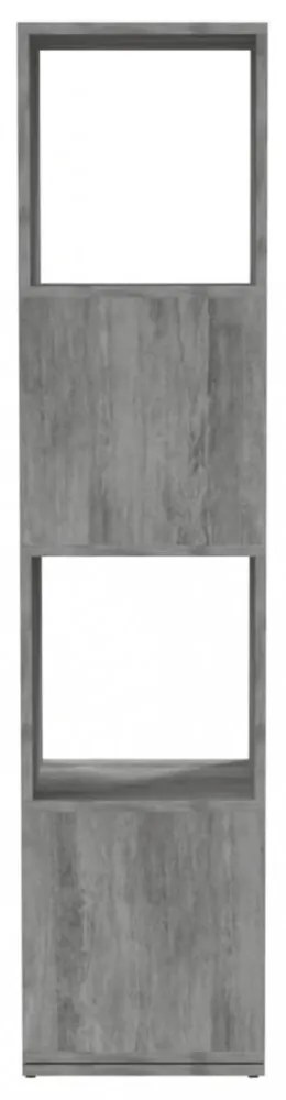 betonszürke szerelt fa forgószekrény 34,5x34,5x75,5 cm