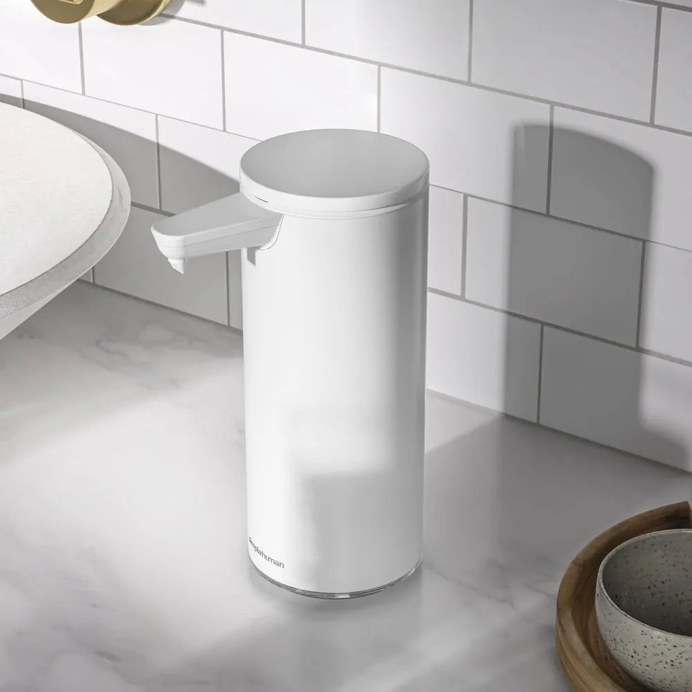 Fehér automata fém szappanadagoló 266 ml – simplehuman