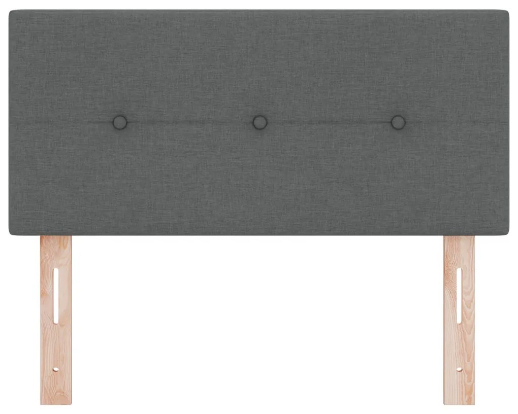 LED Fejtámla Gomb Tufted Sötétszürke 90 cm Textil