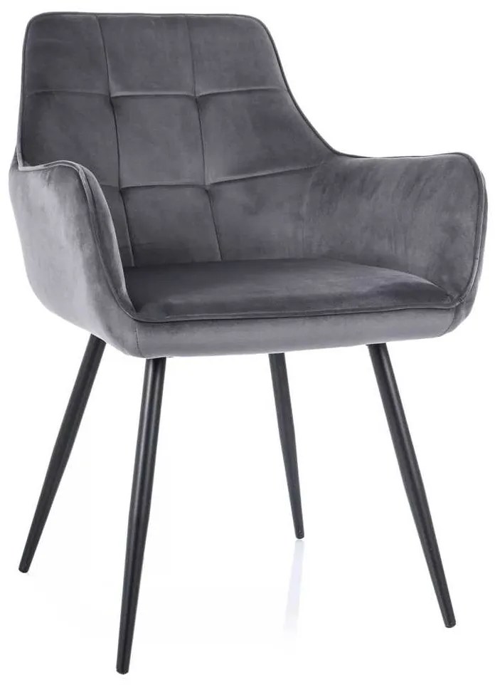 Pomme Velvet étkezőszék, szürke